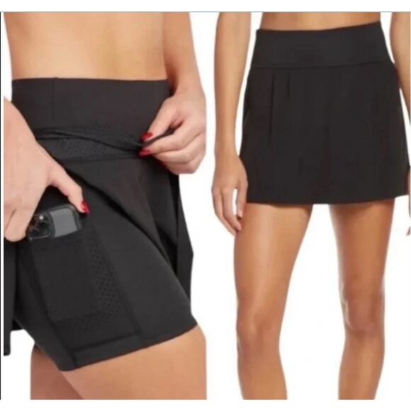 SPANX Black Women Shorts Skorts - Picture 1 of 9